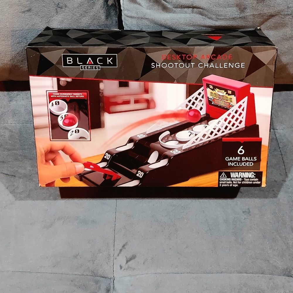 NOB DESKTOP ARCADE SHOOTOUT CHALLENGE SHOOT 6 BALLS INTO NUMBER TARGETS